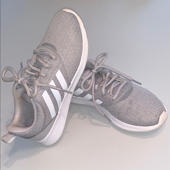 Adidas Cloudfoam Comfort Light Gray White Running Shoes Athletic Sneakers 6.5 - Picture 15 of 16